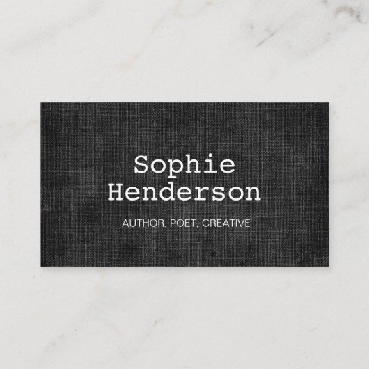 白黒はっきりしたタイプライタースタイル作家 名刺 (正面)