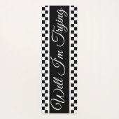 白黒はっきりしたチェック ヨガマット (裏面)