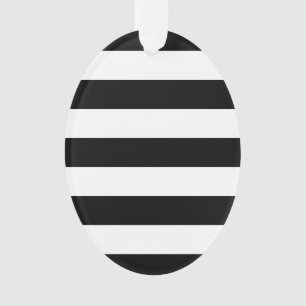 白黒はっきりしたデザインストライプ オーナメント