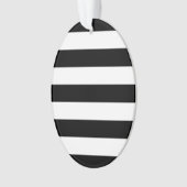 白黒はっきりしたデザインストライプ オーナメント (正面)