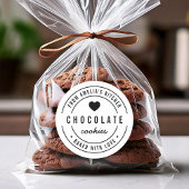 白黒はっきりしたハート焼いた(恋) ラウンドシール