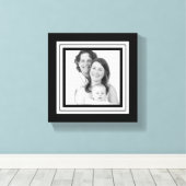 白黒はっきりしたファミリミニキャンバス キャンバスプリント (インサイチュ (ウッドフロア))