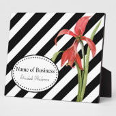 白黒はっきりしたフローラストライプ事業 フォトプラーク (側面)