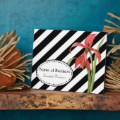 白黒はっきりしたフローラストライプ事業 フォトプラーク (側面)