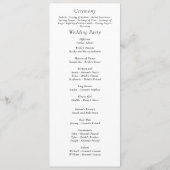 白黒はっきりしたフローラモダンシンプル結婚s プログラム (裏面)