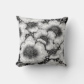 白黒はっきりしたフローラ クッション (正面)