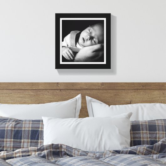 白黒はっきりしたベビーミニキャンバス キャンバスプリント (インサイチュ (寝室))