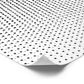 白黒はっきりしたモアレ模様グラデーションアート ポスター (角)