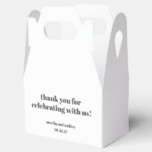 白黒はっきりしたレトロカスタムウェディングありがとう フェイバーボックス (オープン)