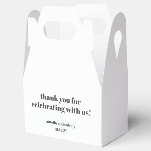 白黒はっきりしたレトロカスタムウェディングありがとう フェイバーボックス (オープン)