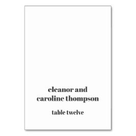 白黒はっきりしたレトロカスタムウェディング座席表 テーブルナンバー