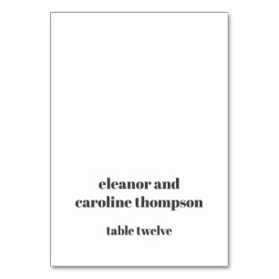 白黒はっきりしたレトロカスタムウェディング座席表 テーブルナンバー