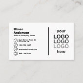 白黒はっきりしたロゴ 名刺 (正面)