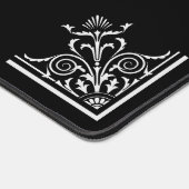 白黒はっきりしたヴィンテージパーソナライズされた デスクマット (コーナー)