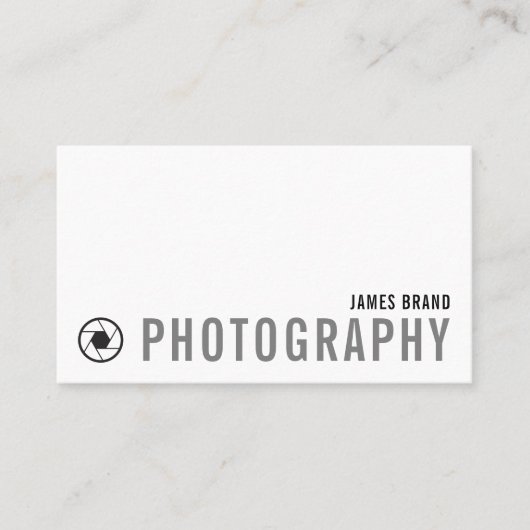 白黒はっきりした写真家 名刺 (正面)