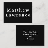 白黒はっきりした及びシンプル 名刺 (正面/裏面)