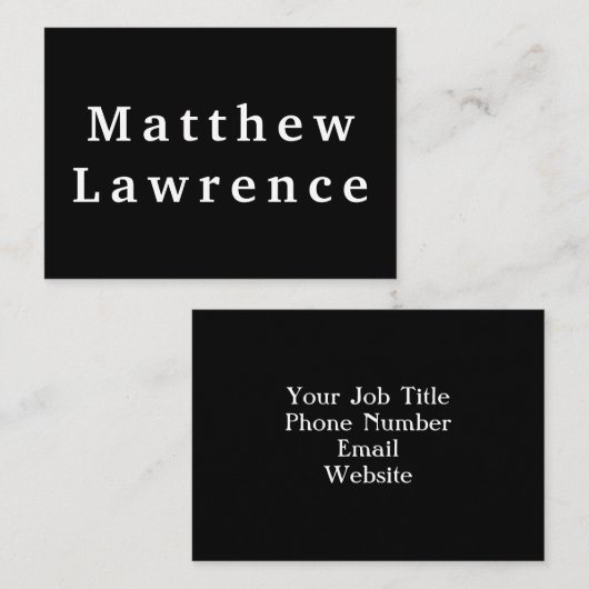 白黒はっきりした及びシンプル 名刺 (正面/裏面)