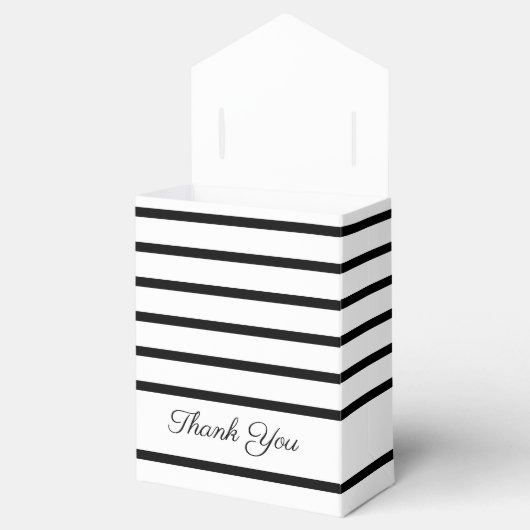 白黒はっきりした結婚式の引き出物 フェイバーボックス (オープン)