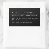 白黒はっきりした高級艶消しキャンドルラベル 長方形シール (バッグ)