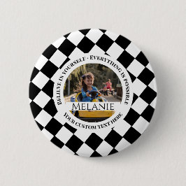 白黒はっきりした やる気を起こさせる 缶バッジ