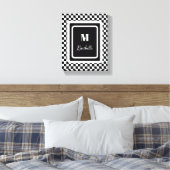 白黒はっきりした キャンバスプリント (インサイチュ (寝室))