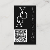 白黒はっきりしたQRコードソーシャルメディア 名刺 (正面)