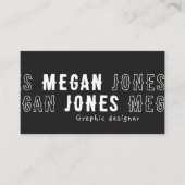 白黒はっきりしたQRコード5文字の名前の制限 名刺 (正面)