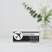 白黒はカスタムな名刺飛行機の衰退します 名刺 (スタンド正面)