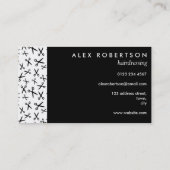 白黒はパターン理髪カードを切ります 名刺 (裏面)