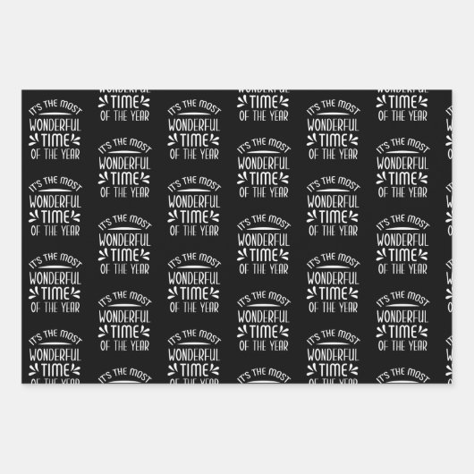 白黒は一年で最も素晴らしい時期 ラッピングペーパーシート (正面2)