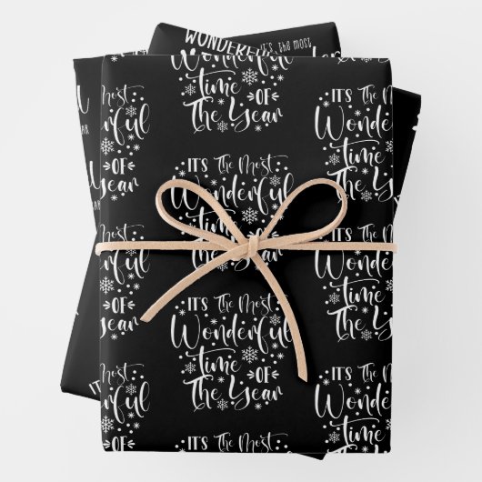 白黒は一年で最も素晴らしい時期 ラッピングペーパーシート (インサイチュ)