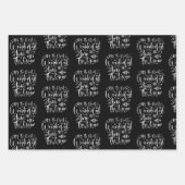 白黒は一年で最も素晴らしい時期 ラッピングペーパーシート (正面)