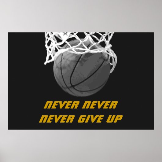 白黒は与え決して引用文のポスター ポスター (正面)