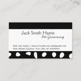 白黒は動物のペットの世話、ペット付き添いに斑点を付けます 予約カード