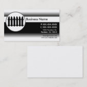 白黒は名刺棒杭の囲いの衰退します 名刺 (正面/裏面)