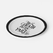 白黒は死ぬまで我々は別結婚れ ペーパープレート (アングル)