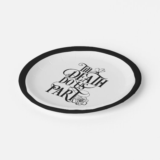 白黒は死ぬまで我々は別結婚れ ペーパープレート (アングル)