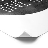 白黒は決してアップし与えない ポスター (角)