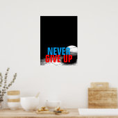 白黒は決して与え成功バスケットボール ポスター (キッチン)