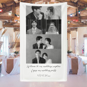 白黒は私たちのミニマル結婚リストへようこそ 横断幕