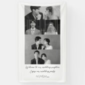 白黒は私たちのミニマル結婚リストへようこそ 横断幕 (縦)