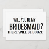 白黒は私の花嫁のメイドになるおもしろい 招待状 (正面/裏面)