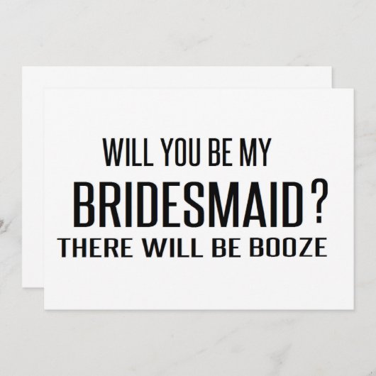 白黒は私の花嫁のメイドになるおもしろい 招待状 (正面/裏面)