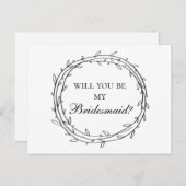 白黒は私モダンの花嫁のメイド ポストカード (正面/裏面)