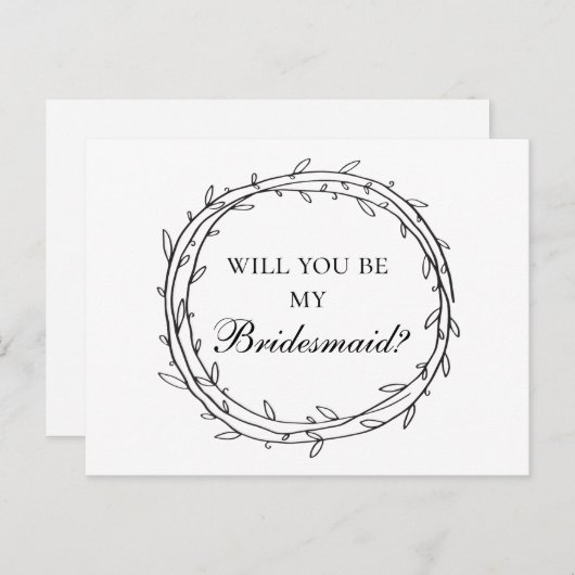 白黒は私モダンの花嫁のメイド ポストカード (正面/裏面)