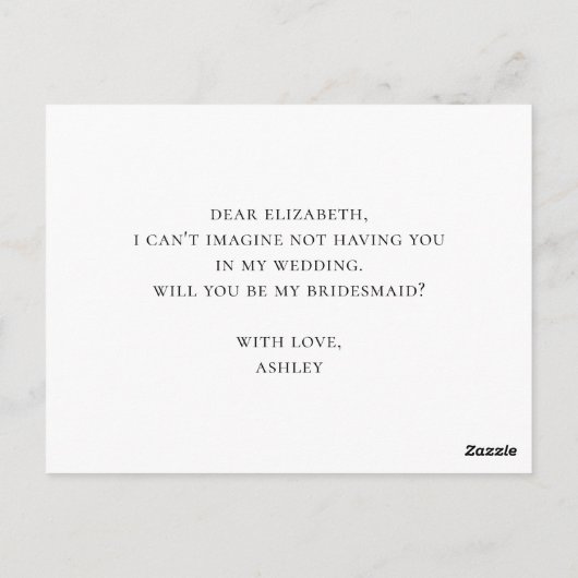 白黒は私モダンの花嫁のメイド ポストカード (裏面)