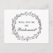 白黒は私モダンの花嫁のメイド ポストカード (正面)