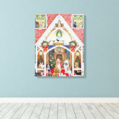 白黒ひげ キャンバスプリント (インサイチュ (ウッドフロア))