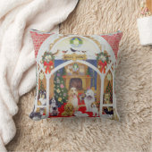 白黒ひげ クッション (ブランケット)