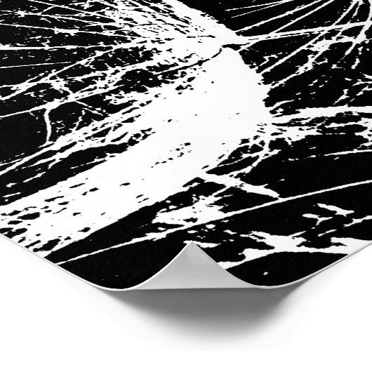 白黒ひげ ポスター (角)